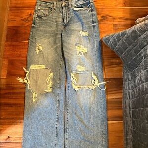 Aeropostle‎ Distressed Blue Jeans skater low size 2
